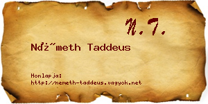 Németh Taddeus névjegykártya